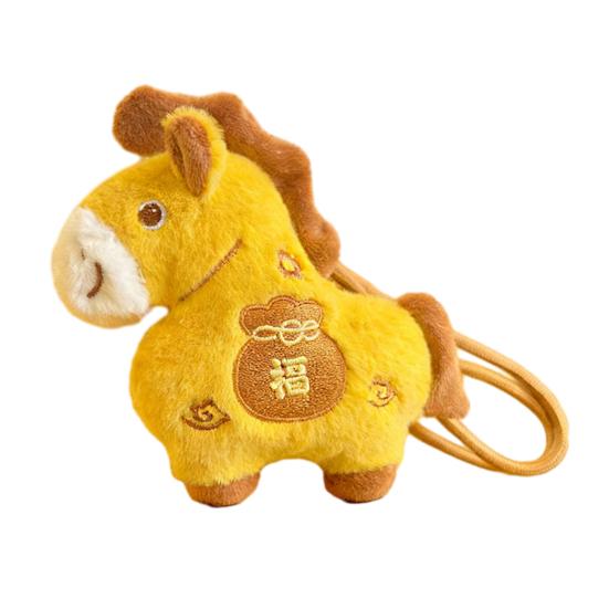 Horse Pendant 2026 Year of The Horse Plush Ornament Hanging Decoration with Lanyard Festive Lunar New Year Gift