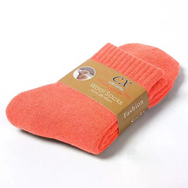 1 Pairs Winter Warm Women Socks Wool Men Super Thicker Solid  Against Cold Thermal Plush Thick Snow Terry Socks