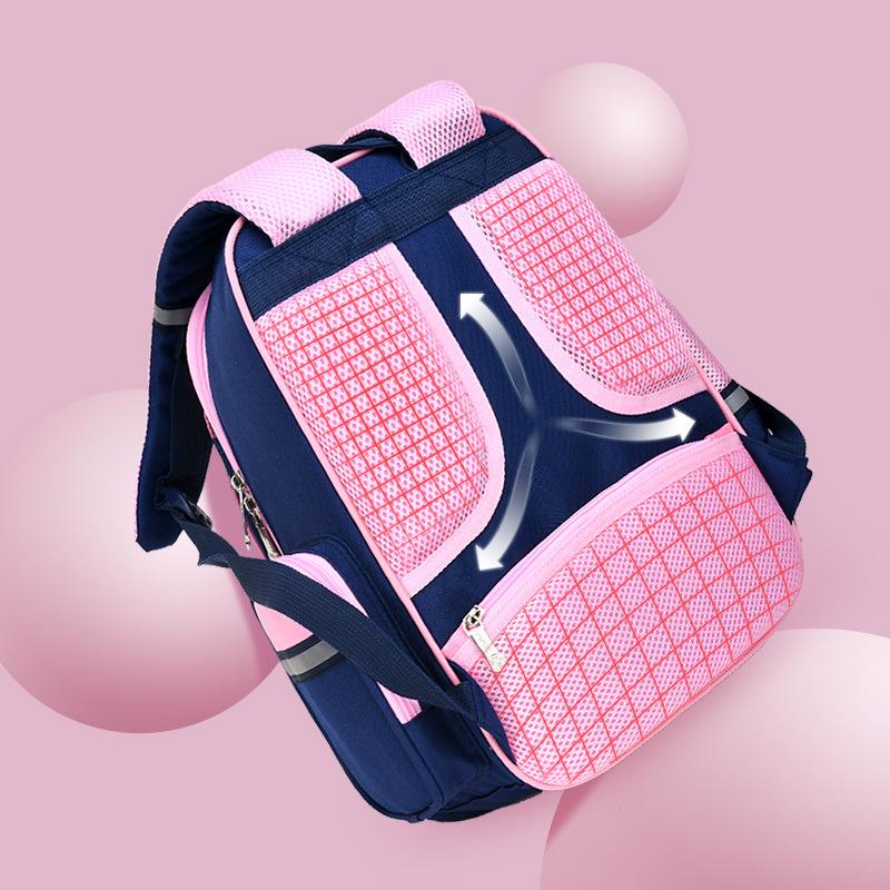 Breathable Lightweight Backpack Primary School Girls Children Cute Bowknot School Bag