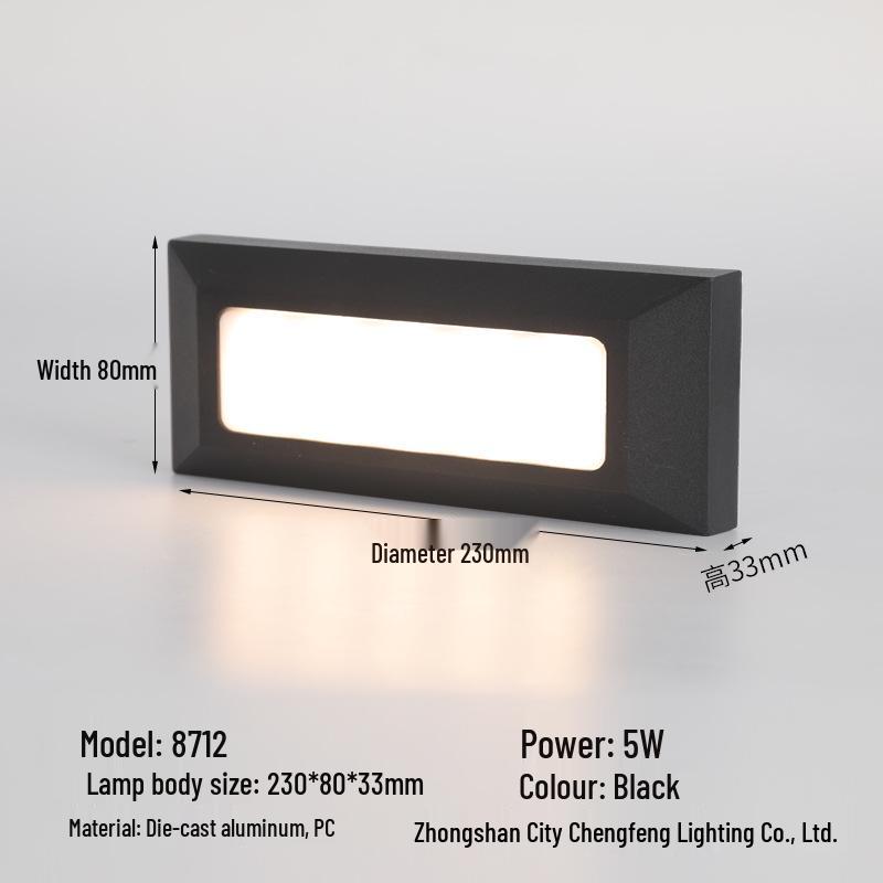Waterproof LED Step Light for Outdoor Ramps & Corners, Die-Cast Aluminum Plinth Light