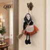 Halloween Atmosphere Decor Witch Broomstick Hanging Ornament, Spooky Fabric Pendant for Party Bar Decorative Items Home, Trick or Treat Festive