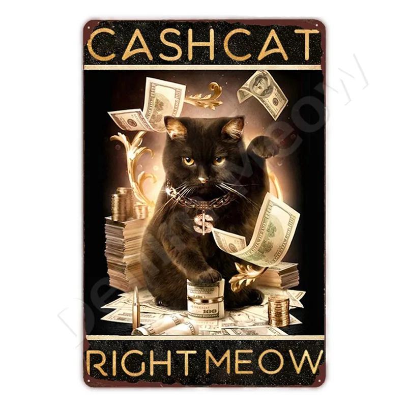 Vintage Metal Sign, That's What I Do I Play Guitar, Dancing Cat, Black Cat, Funny Tin Sign, Rustic Bar, Cafe, Home Decor Gift