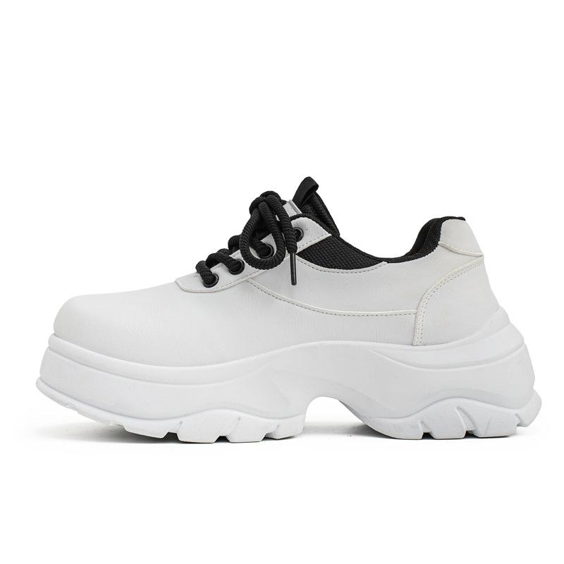 Autumn Winter Men's Big Toe Casual Leather Shoes Fashion 2025 Men's New Platform 6cm Height-enhancing Shoes Derby Shoes for Men