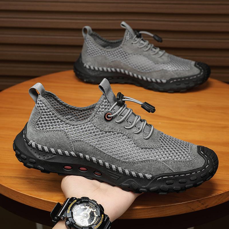 Men's Shoes Summer New Mesh Breathable Thin Outdoor Sports Elastic Shoes Men's Fashion Shoes