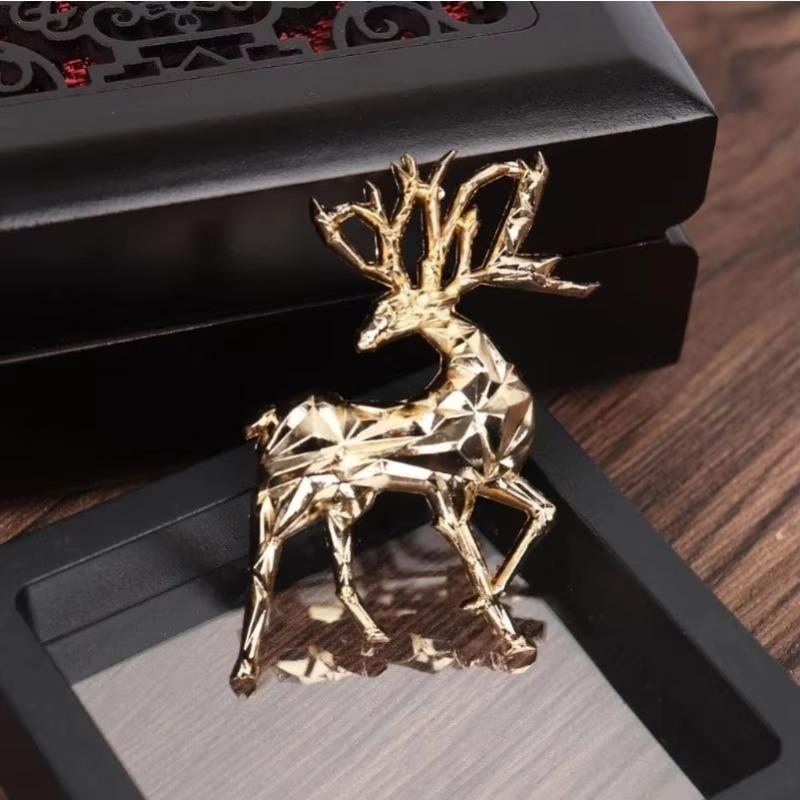 Broches Design Mode Forme Animal Cerf pour Femmes Bijoux Broches Strass Brillants Bijoux Broches Polyvalentes Accessoires