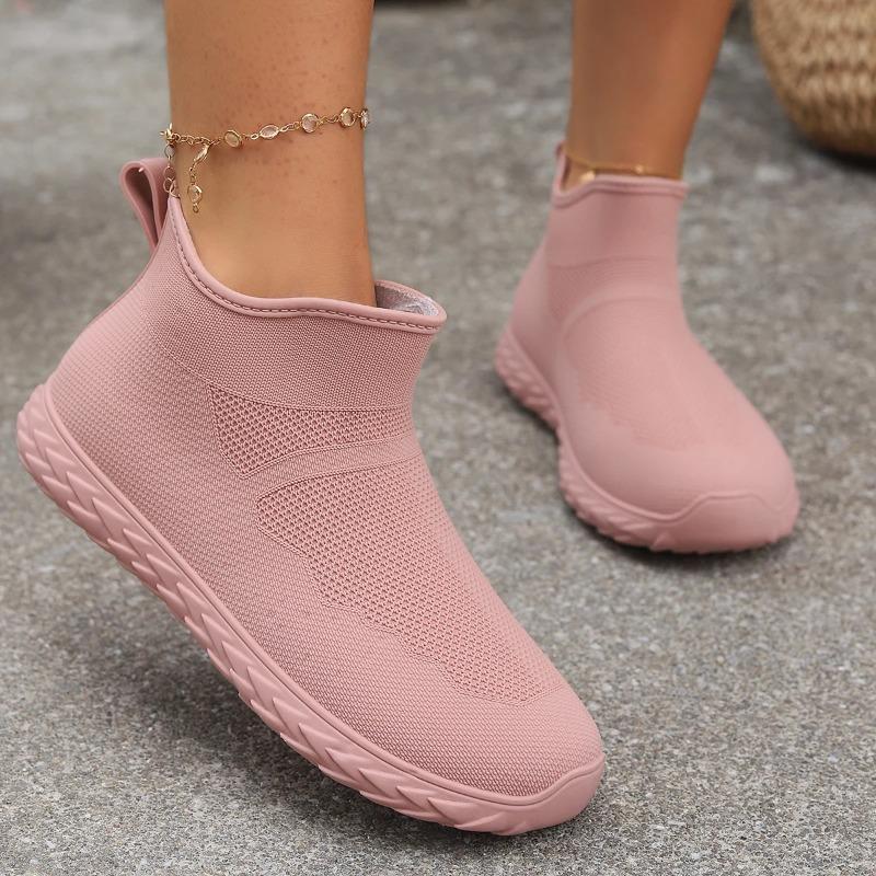 

Casual Flat Rain Boots for Women s New Versatile Solid Color PVC All Season Round Toe Outer Wear Low Heel Comfortable Rain Boots 36 рожевий