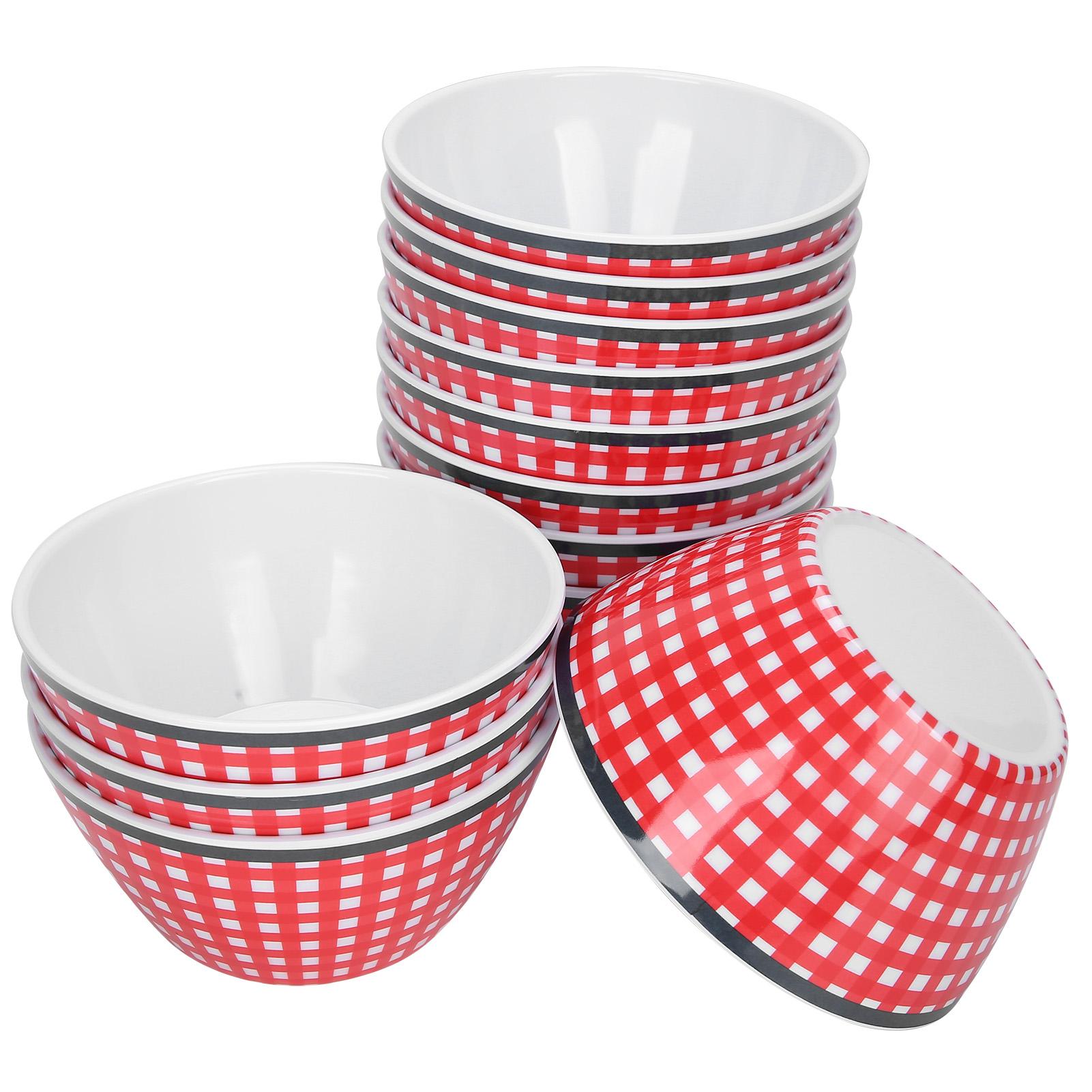 12PCS Salad Bowls Fruit Food Soup Serving Bowl Tableware for Home Restaurant Use