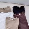 2024 Women's Double-Sided Brushed Velvet Long Sleeve Round Neck Top for Autumn/Winter