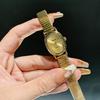 Ladies Watch Women'S Fashion Bamboo Mesh Belt Watch Simple Retro Oval Temperament Women'S Watch
