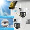 8PM Solarkamera 4K Dual-Objektive 4G Sim Wifi Außen Dual-Objektiv PIR Personenerkennung IP66 Wasserdicht CCTV Videoüberwachung