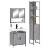VidaXL 3-Piece Bathroom Furniture Set, Vanity Cabinets with Mirror, Toilet Storage Cabinets, Modern, 3214683