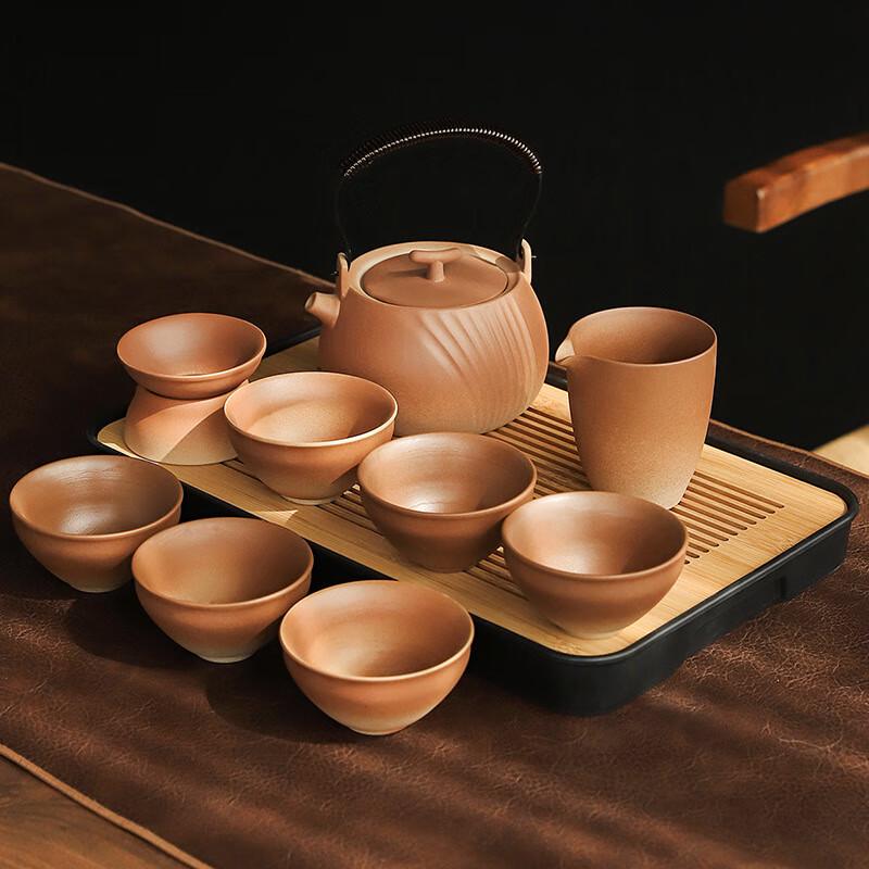 

Qixuanyuan Striped Ceramic Lifting Pot Tea Set