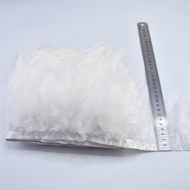 1Meter Natural Rooster Tail Feather Trims for Clothes Plumas 13-18cm Party Feathers for Crafts DIY Sewing Home Decoration Plume