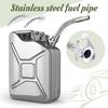 BBTO 1 Pcs Flexible Jerry Can Spout Stainless Steel Long Nose Spout Replacement Compatible With Wavian Jerry Can (Silver)