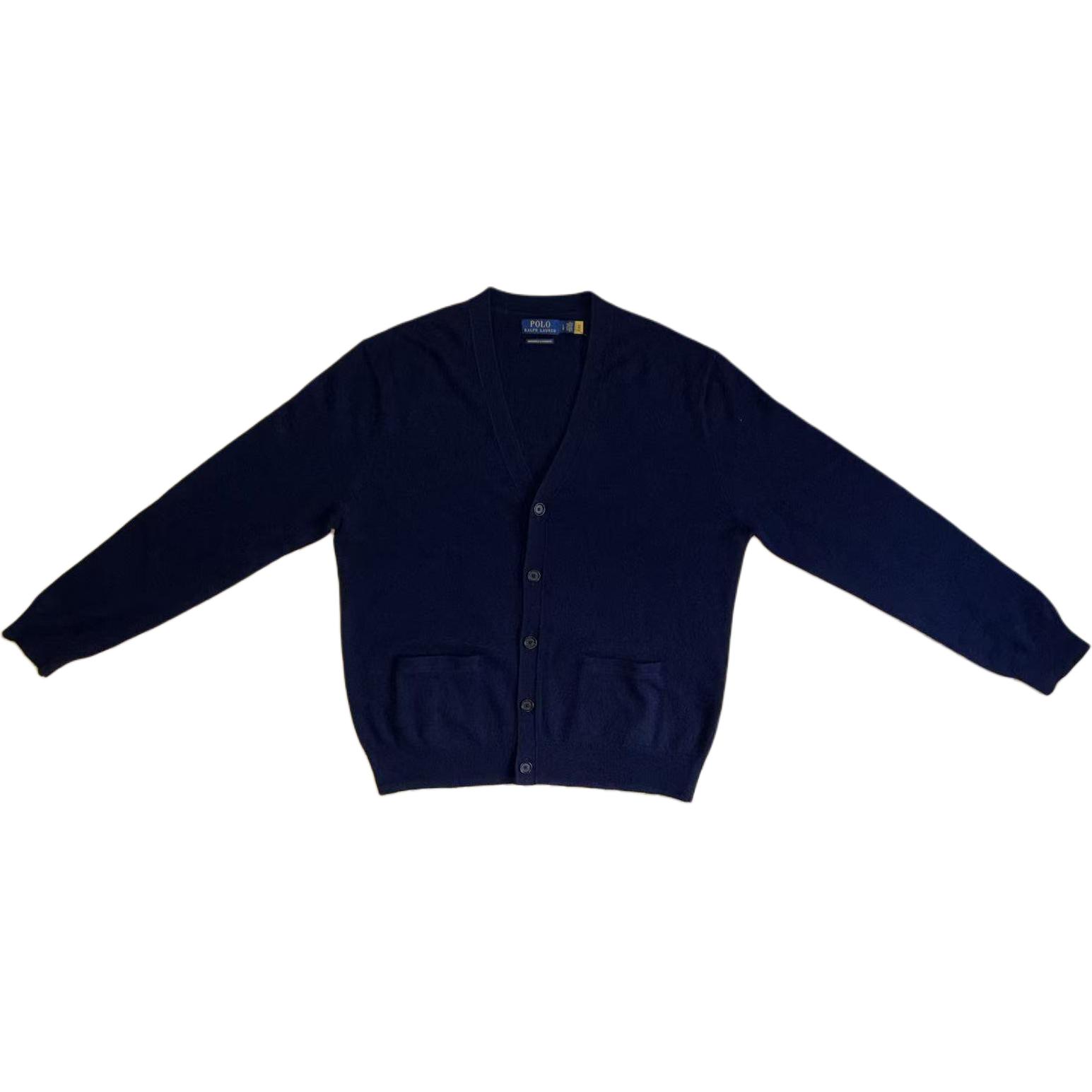 

Polo Ralph Lauren Однотонный кашемировый свитер с V-образным вырезом на одной пуговице и длинными рукавами Мужской свитер 710816546-002 M