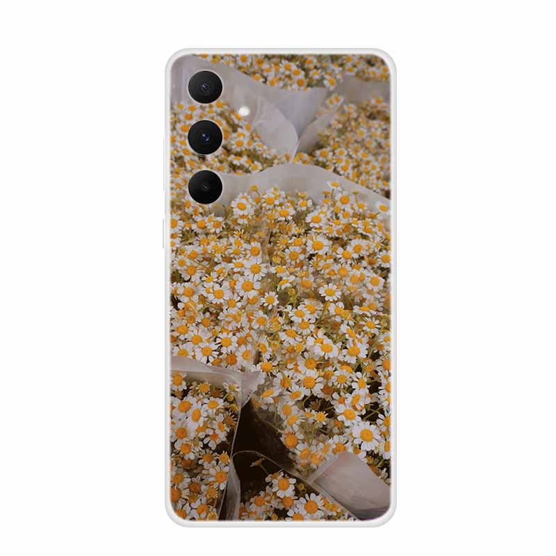 Colour Floral Phone Case for Samsung A05 A15 Clear Soft Case Silicone TPU Cover for Samsung Galaxy A25 A35 A55 Protective Funda