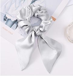Hot Summer Mulberry Silk Hair Tie Large Satin Fabric Scrunchies Hair Band Woven Bow Hair Rope for Women