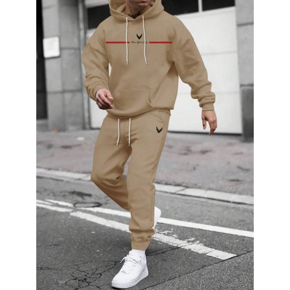 2024 Herbst und Winter Herren Zweiteilige Sportbekleidung mit Kapuze Casual Pullover Modisches Casual Sportswear Set