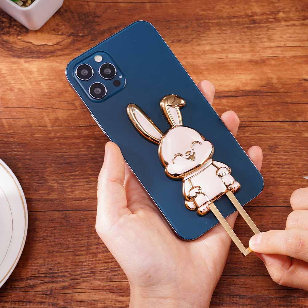 3D Králíček Držák Stojan Pouzdro na Telefon Pro iPhone 14 13 12 11 Pro Max Roztomilý Zajíček Držák na Prst Skládací Univerzální Stojan Držák