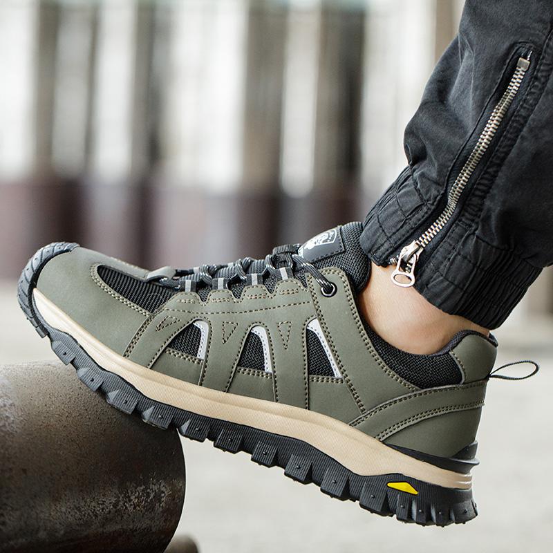 Steel Toe Safety Shoes Men Work Safety Boots Lightweight Breathable Comfortable Sneakers Men Boots Slip-resistant shoes