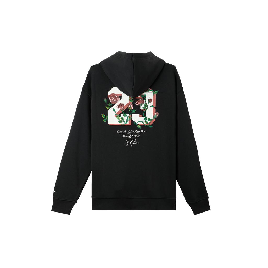 Jordan Floral Print Hoodie Men Tops Black FD0597-010