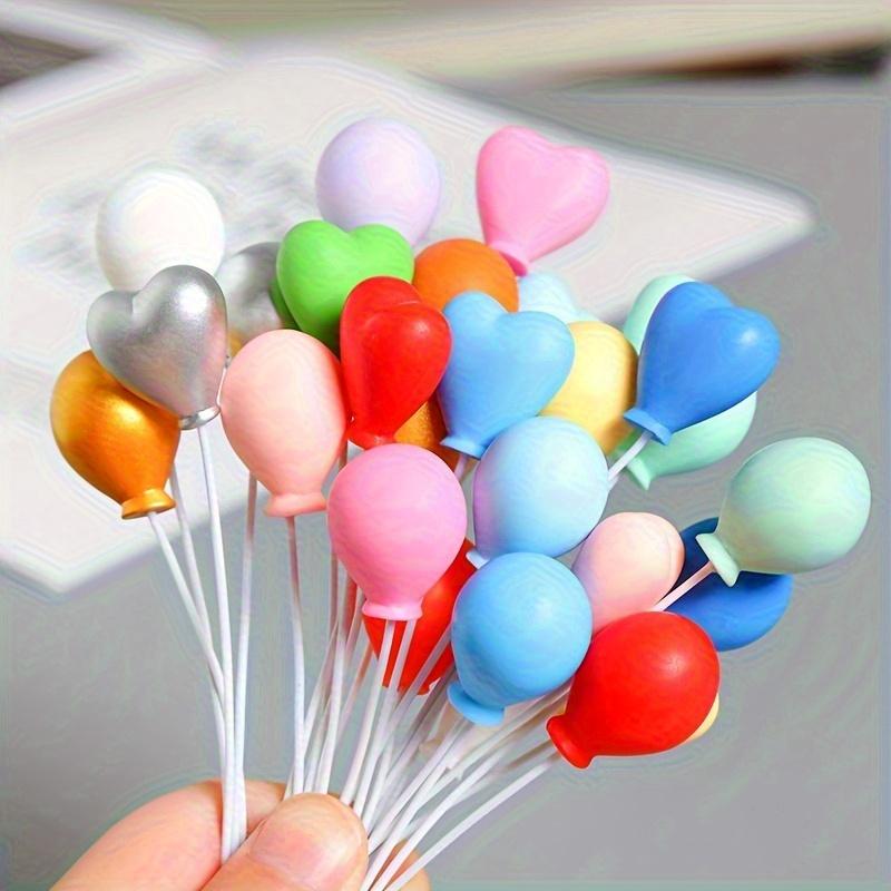 6/12pcs Miniature Resin Balloon Charms, Mixed Color, Toy House Accessories, Perfect for Mini Toy Houses, Micro Model Prop