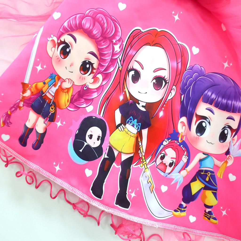 82942 Vestito in Rete con Volant Stampa Kpop per Ragazze Rumi Zoey Mira