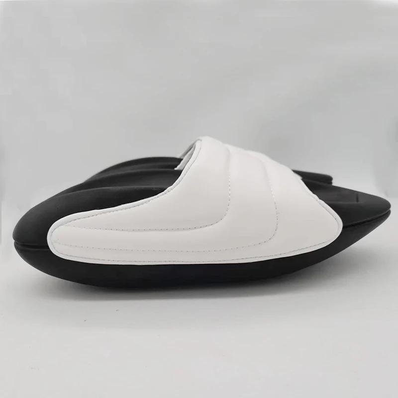 Fashion New Women Beach Slippers Platform Leather Space Bread Shake Slippers Non-slip Fashion Male Female Slippers Big Size 44