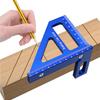 Woodworking Square Protractor Aluminum Alloy Miter Triangle Ruler High Precision Layout Measuring Tool for Engineer Carpent