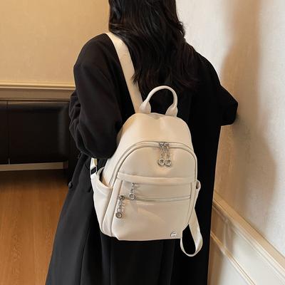 New Women's Pu Small Backpack Autumn and Winter Large Capacity Daily Commuting Shoulder Backpack