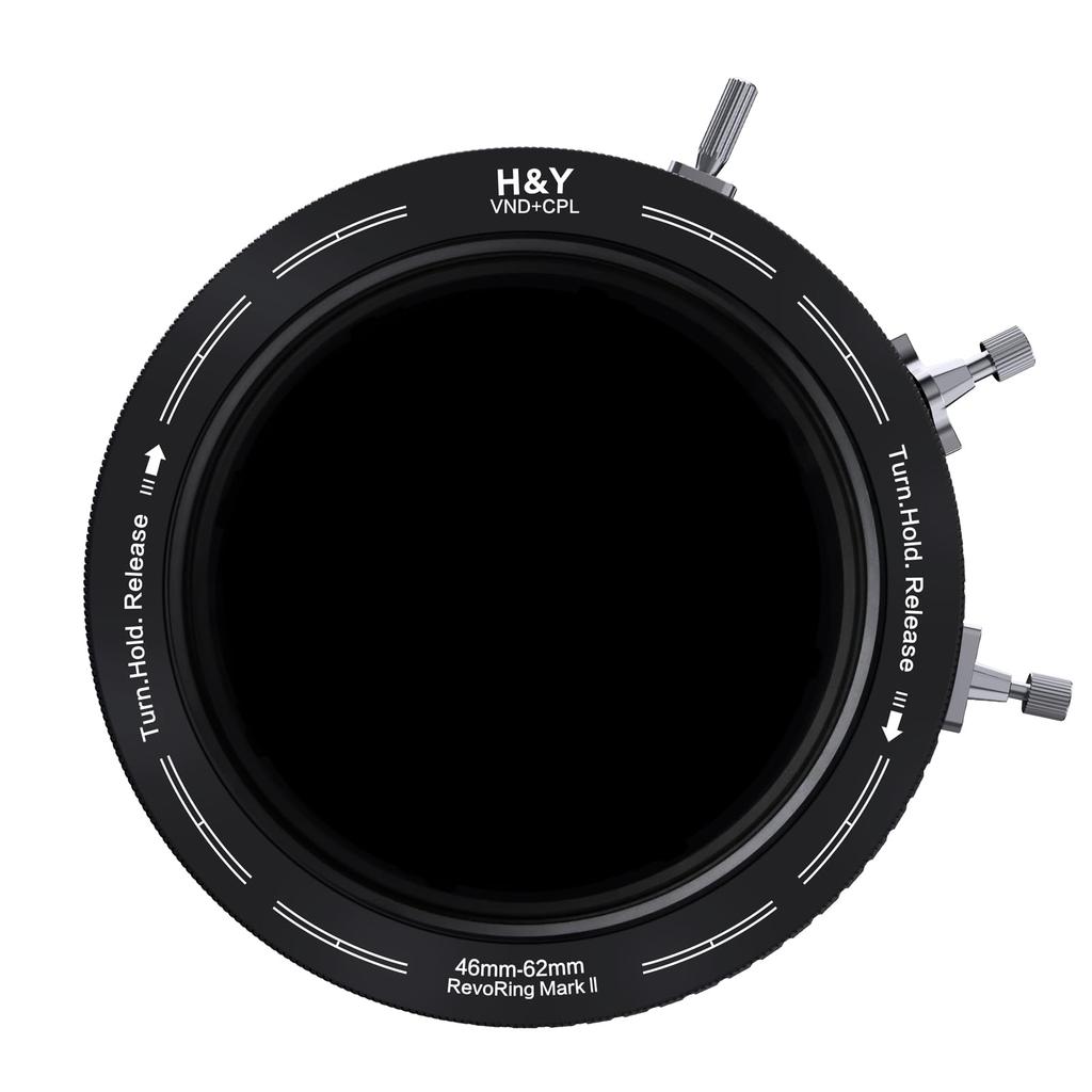 Variable ND Filter PL Filter REVORING Variable Mark II with Variable Adapter Compatible with filter diameters and and H&Y 46-62mm ND3-1000+CPL Ring.