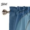 Blackout Curtain Valance Rod Soft Wave Sunshade Color Ocean Windows Gradient Decorative Aesthetic Pocket Window