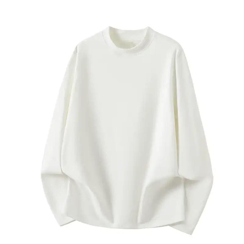 

Autumn Winter Long-sleeved Velvet Warm Versatile Outer Wear T-shirt Men S серый