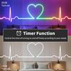 Wasserdichter LED-Silikon-Neon-Streifen, Farbwechselnd, Bluetooth DIY Musikmodus, USB-betrieben, Atmosphärenbeleuchtung