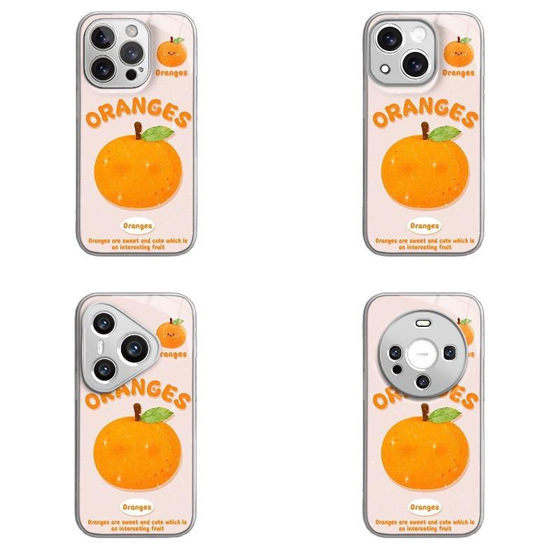 Orange Expression for Apple 16 Promax Cartoon Female Model for IPhone Mobile Phone Case 15 New Style 14pm Hydrogel Shell