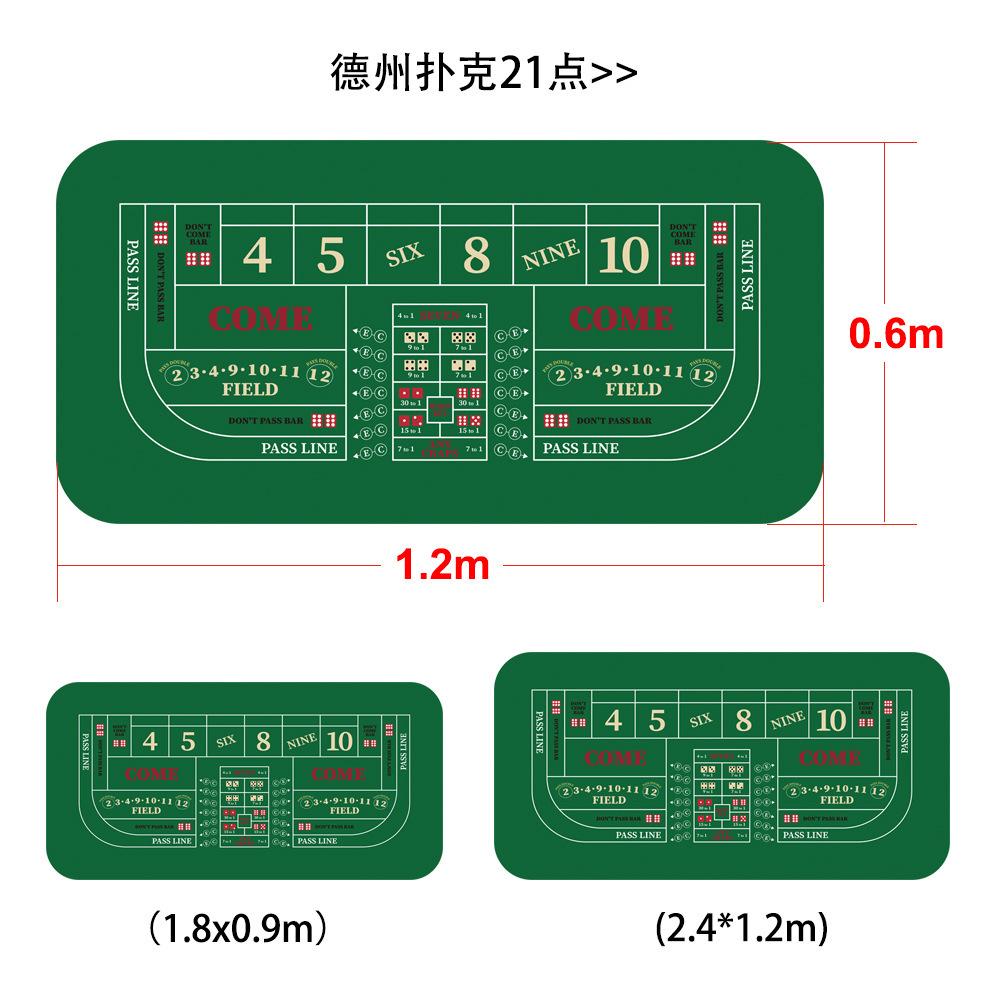 Texas Holdem Large XXL Rubber Nonslip Waterproof Portable Table Pad Poker Mouse Pad Keyboard Office Table Game Players Layout
