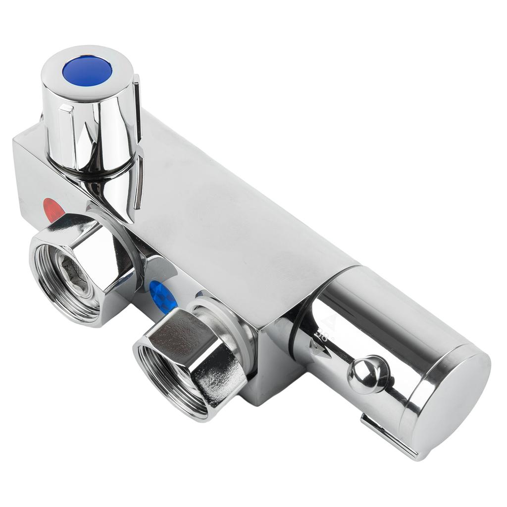 Bath Supplies Shower Mixer Valve 1 2 Hot Brass Cold Connectors For High Shower Mixer Valve Controlled Temperature