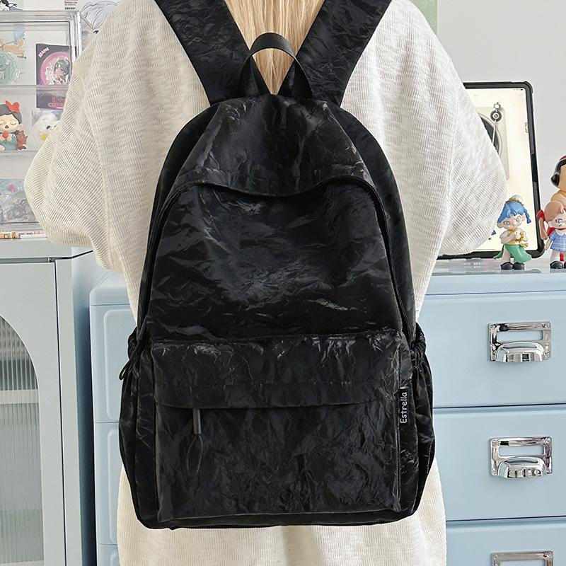 Schoolbag Travel Backpack Women's 1011 New Summer Fashion Casual Large Capacity School Bag College Student Lightweight Handbag