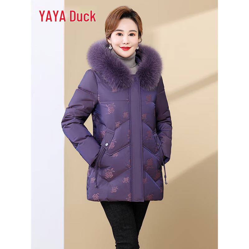 

YAYA Women s Fox Fur Collar Down Jacket 2XL