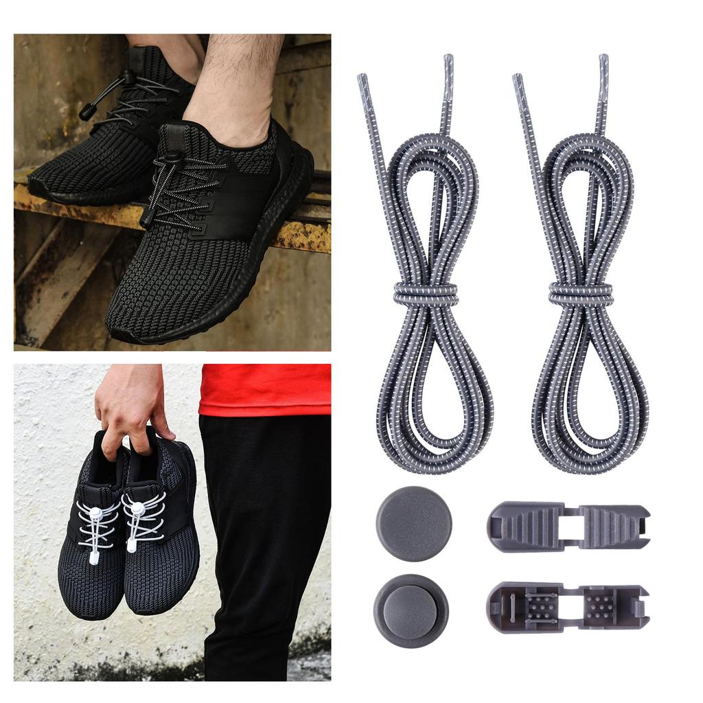 Stretching Lock Shoelaces Sneaker Elastic Laces Drawstrings Running/Jogging Lazy Shoe Laces No Tie