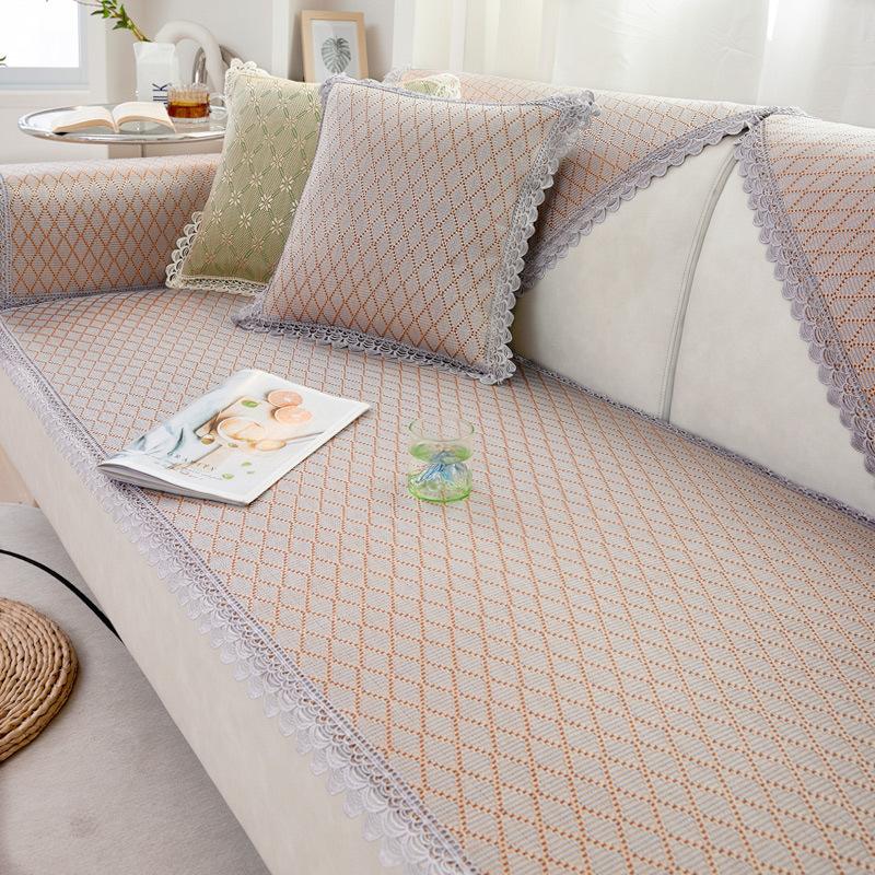 New Summer Sofa Cushion Living Room Sofa Cushion Seat Cushion Non-Slip Ice Silk Rattan Mat Cool Mat