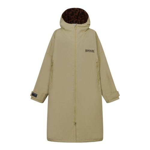 Regatta (S-M, Barleycorn/Dark) Unisex Adult Leopard Waterproof Changing Robe - Image 3