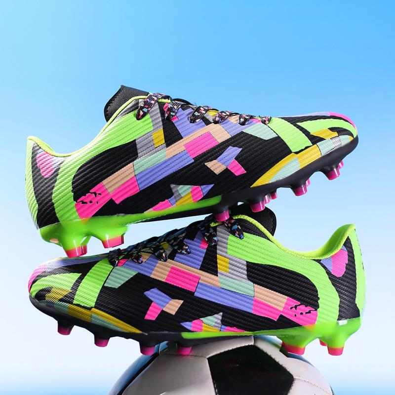 Student Broken Nail Sports Shoes Men and Women Youth Game Grass Football Shoes Long Nails Low Top New Training
