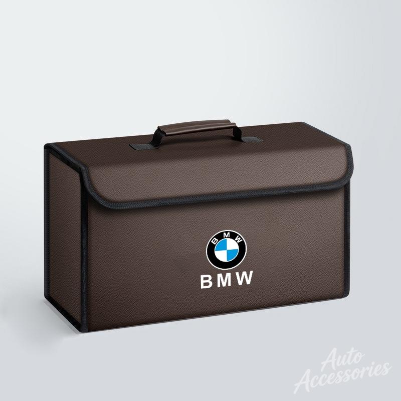 MLKL5 Carbon Fibre Car Trunk Travel Storage Box Large Storage Case For BMW E46 E90 E60 F30 F10 E39 E36 F20 E87 E90 E70 E91 E30 Sticker