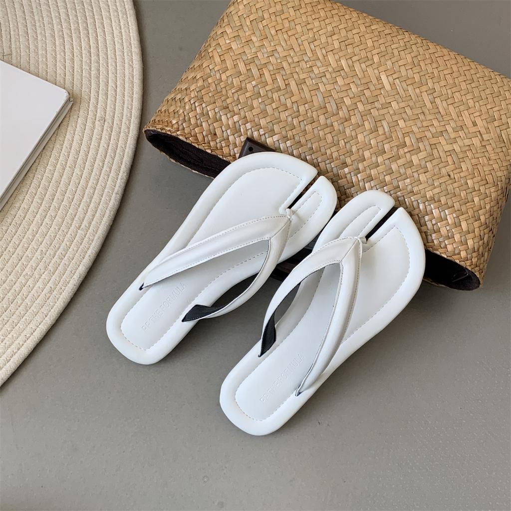 Fashion Bailamos 2025 Ladies Clip Toe Flip Flops Silver Tabi Ninja Slippers Woman Beach Shoes Flat Sandalias Femme Slides Split Toe Sand