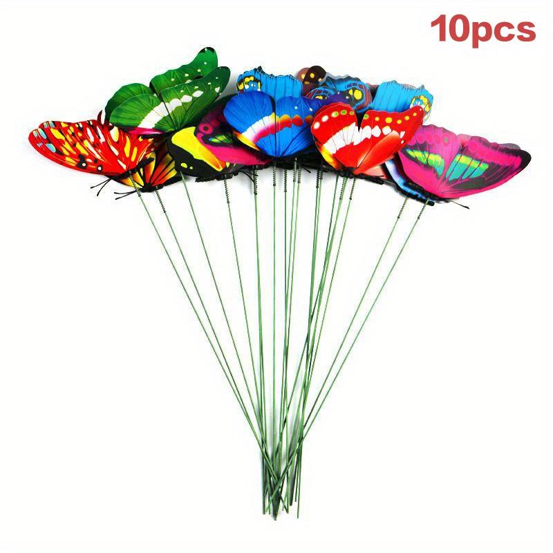 

10/20/50 шт. Декоративные колышки в виде бабочек 3D Искусственные бабочки для сада, цветочный горшок для рождественской вечеринки, украшения для патио