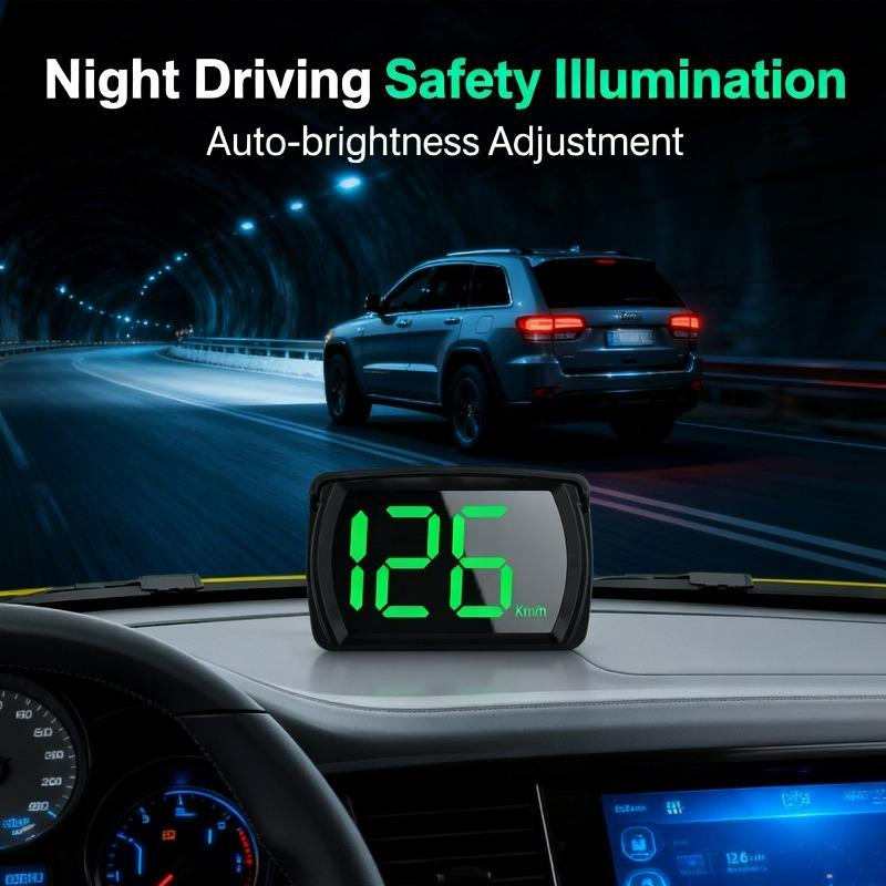 Head-up Display Driving Safety Assistant for (HUD) Vehicles GPS Speedometer Car Digital Head Up Display Shows Real Time Speed
