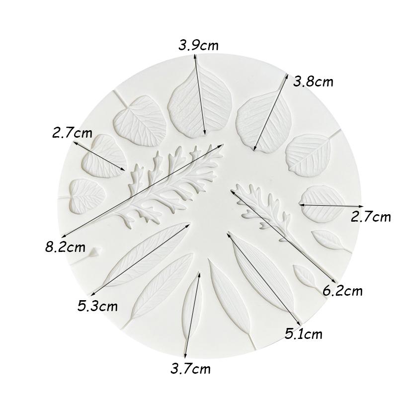 Leaf Silicone Cake Baking Mold Sugarcraft Chocolate Cupcake Baking Mould Resin Tools Fondant Cake Decorating Tools