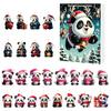 Christmas Gift for Panda Lovers 2D Acrylic Cute Ornaments Advent Calendar, 24 Days Holiday Decorations Countdown Collectible Hanging Pendants