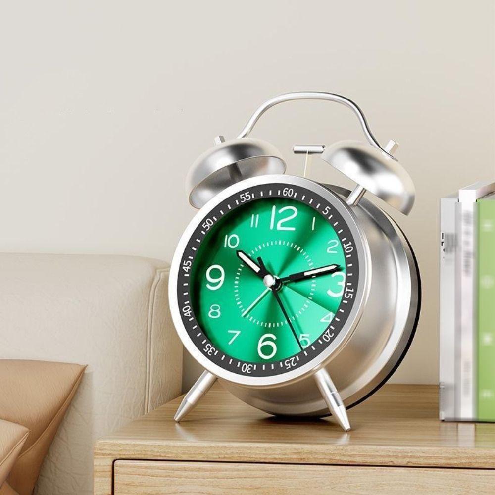 Metal Frame Bedroom Alarm Clock Silent Loud Alarm Clock Twin Bell Alarm Clock Living Room